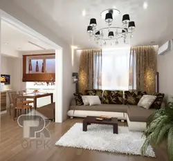 Kitchen living room in a three-room apartment photo