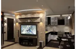 Kitchen living room in a three-room apartment photo