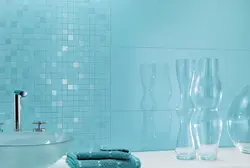 Photo Against The Background Of Tiles In The Bathroom