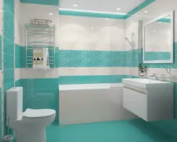 Photo against the background of tiles in the bathroom