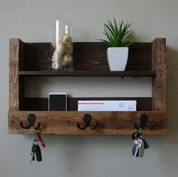Shelf in the hallway for small items photo