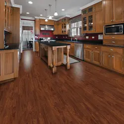 Linoleum in the kitchen under laminate photo