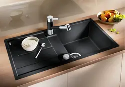 Qara mətbəx lavabo şəkli