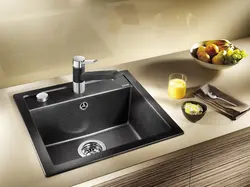 Qara mətbəx lavabo şəkli