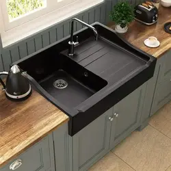 Мойка для кухни черного цвета фото