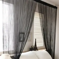 Curtains For A Black And White Bedroom Photo