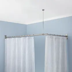 Bathroom curtain rod photo