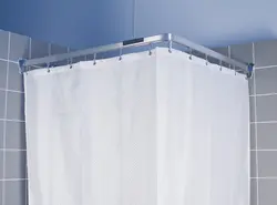 Bathroom curtain rod photo