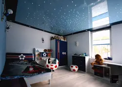Ceiling starry sky in the bedroom photo