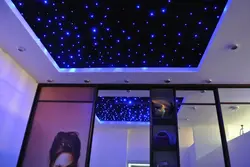 Ceiling starry sky in the bedroom photo