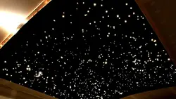 Ceiling starry sky in the bedroom photo