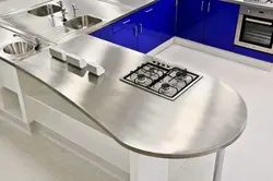 Countertop аз пӯлоди зангногир барои акс ошхона