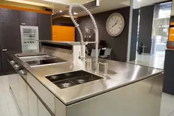Countertop аз пӯлоди зангногир барои акс ошхона