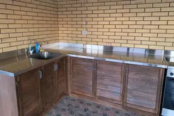 Countertop аз пӯлоди зангногир барои акс ошхона