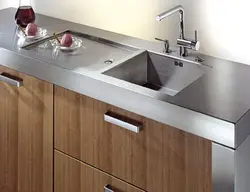 Countertop аз пӯлоди зангногир барои акс ошхона