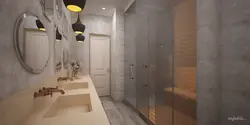Koridorda Divarlar Üçün Mikrosement Fotoşəkili