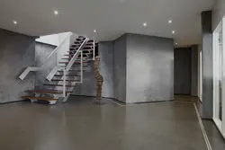Microcement for walls photo in the hallway