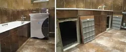 Plitələr foto altında küvet altında lyuk