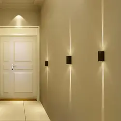 Photo of sconces in the hallway on the wall
