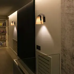 Photo of sconces in the hallway on the wall