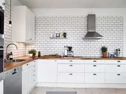 Kitchen Apron White Bricks Photo