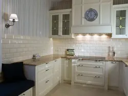 Фартух на кухню белая цаглінка фота
