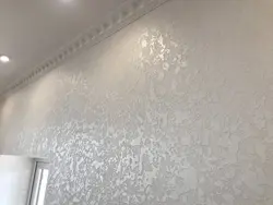 Gray decorative plaster in the kitchen photo