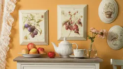 Frames in the kitchen on the wall photo
