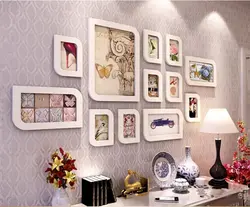 Frames in the kitchen on the wall photo