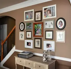 Frames in the kitchen on the wall photo