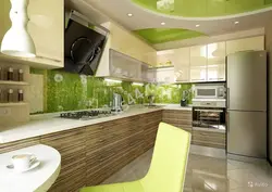 White kitchens with green apron photo