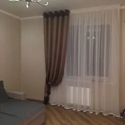 Tulle бо пардаҳо дар сурати хоб