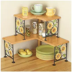 Table for dishes in the kitchen photo