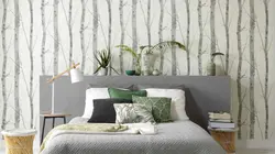 Wallpaper with trees in the hallway photo