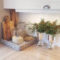 Decor in the kitchen on the countertop photo