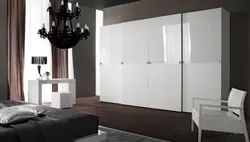Oq porloq yotoqxona shkafi fotosurati