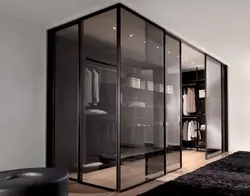 Glass wardrobes for bedrooms photo