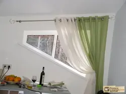 Цюль на кольцах для кухні фота