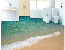 Water on the bathroom floor photo