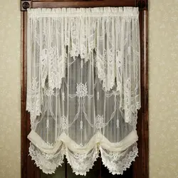 Curtains in the living room with lace photo