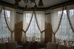 Шторы В Гостиную С Кружевом Фото
