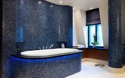 Liquid stone for bathroom walls photo