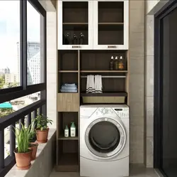 Washing machine in the hallway design photo real