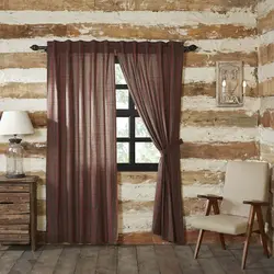Пардаҳо барои меҳмонхона дар акс сабки rustic