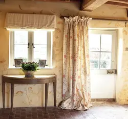Пардаҳо барои меҳмонхона дар акс сабки rustic