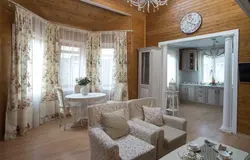 Пардаҳо барои меҳмонхона дар акс сабки rustic