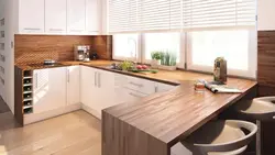 Интерьердегі ағаш ас үй фотосуретіне арналған алжапқыш