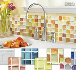 Self-adhesive kitchen wall tiles photo