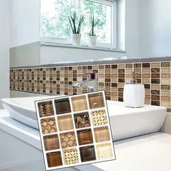 Self-adhesive kitchen wall tiles photo