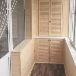 Turnkey finishing of the loggia photo interior finishing